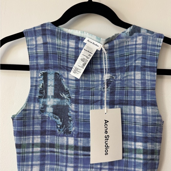 Acne Studios Printed Ribbed Stretch-Knit Midi Dress - Picture 4 of 6